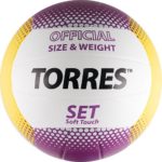 Мяч волейбольный TORRES Set, арт.V30045, р.5, синт.кожа (ТПУ)