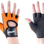 Перчатки для фитнеса Starfit SU-107, оранжевые/черные