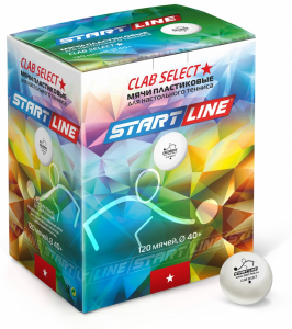 Мячи для настольного тенниса START LINE Club Select 1* (120 шт. в упаковке)