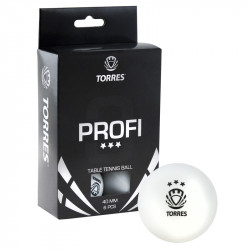 Мячи для настольного тенниса TORRES Profi 3*** 40+ мм (6 шт. в упаковке)