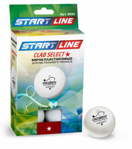 Мячи для настольного тенниса START LINE Club Select 1* (6 шт. в упаковке)
