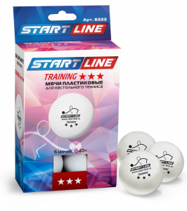 Мячи для настольного тенниса START LINE Training 3*** (6 шт. в упаковке)